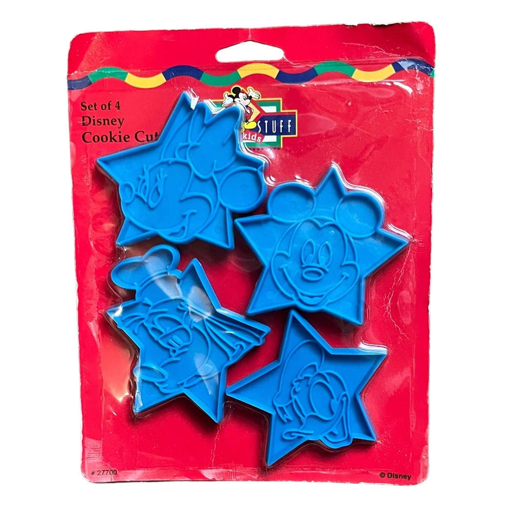 Vintage Disney Parks Mickey’s Stuff For Kids 4 Cookie Cutters New
